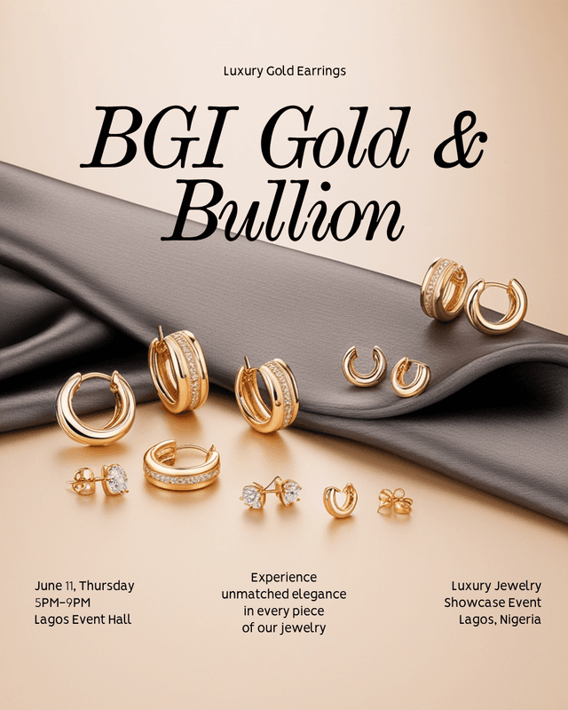 BGI Gold & Bullion luxury gold earrings